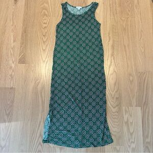 Medium Patterned Green Dress
